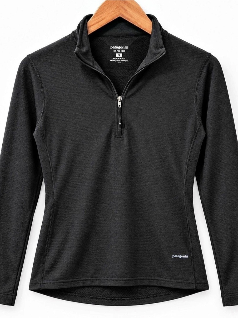 Patagonia Capilene Lightweight Zip-Neck Pullover Black Small